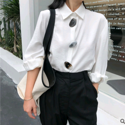 Blusa Polo Mujer Otoño con Hebilla de Cristal - Elegancia y Sofisticación