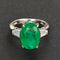 Anillo de Esmeralda en Plata de Ley - Diseño Ancestral Vintage
