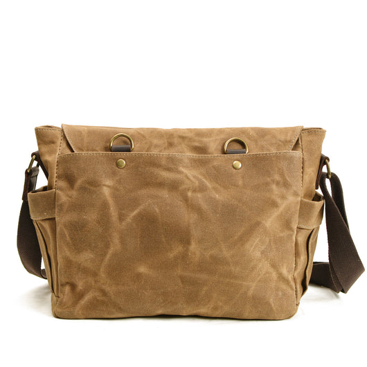 Bolsa Mensajera Retro para Hombre - Estilo Europeo Vintage con Compartimento para Laptop - Image 6