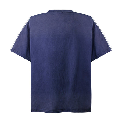 Playera Casual con Parche de Letras Bordadas para Hombre - Image 3