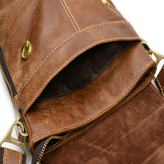Bolsa Casual de Cuero Genuino para Hombre - Bandolera First Layer - Image 9