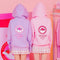 Sudadera con Cierre Strawberry Milk para Mujer - Estilo Casual Invierno Rosa y Lavanda
