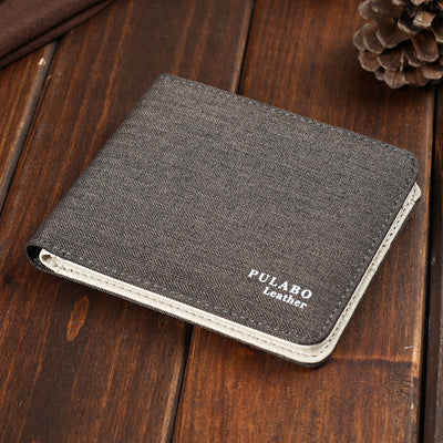 Billetera Bifold Delgada para Hombre en Lona y Denim - Image 2