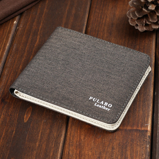 Billetera Bifold Delgada para Hombre en Lona y Denim - Image 2