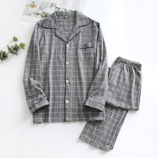 Pijama Cuadros Otoño Manga Larga Talla Grande Cómodo