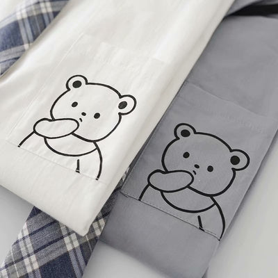 Camisa Escolar Suelta Estilo Japonés con Corbata - Manga Corta Versátil - Image 13