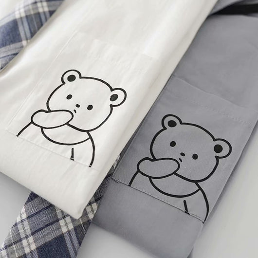 Camisa Escolar Suelta Estilo Japonés con Corbata - Manga Corta Versátil - Image 13
