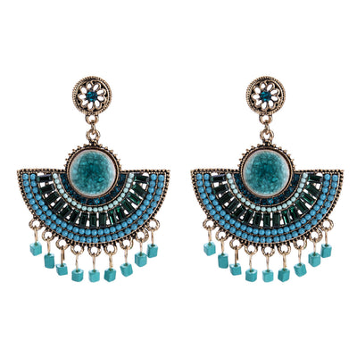 Aretes Bohemios Elegantes con Borlas y Cuentas - Image 2