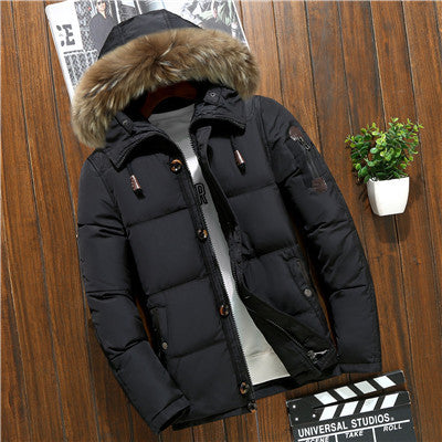 Chaqueta Corta de Plumón de Pato Blanco para Hombre - Image 22