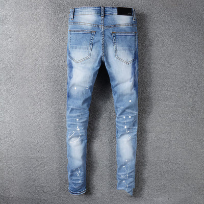 Jeans para Hombre con Parches Desgastados - Image 4