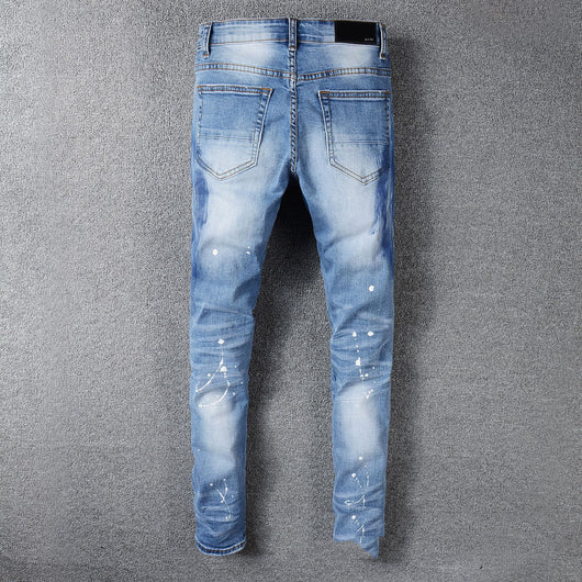 Jeans para Hombre con Parches Desgastados - Image 4