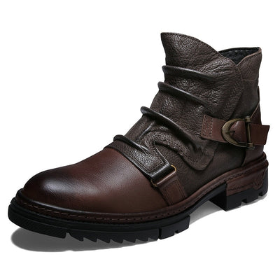 Botas de Cuero Genuino Estilo Retro para Hombre - Image 3