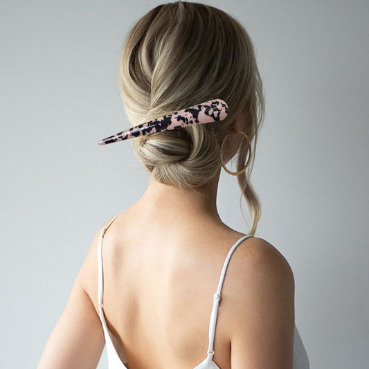 Pinza para Cabello Acrílico Estilo Coreano - Diseño Cuerno de Buey Grande