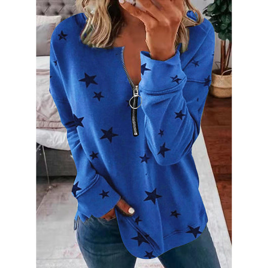 Sudadera Estampado Estrellas Manga Larga para Mujer - Image 26