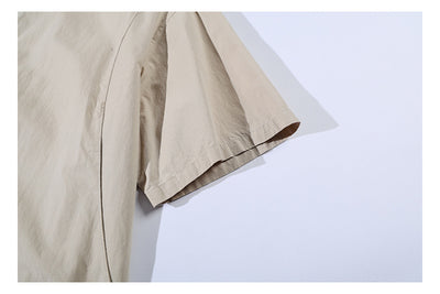 Camisa Manga Corta Hombre Estilo Chino con Cierre de Hebilla - Image 15