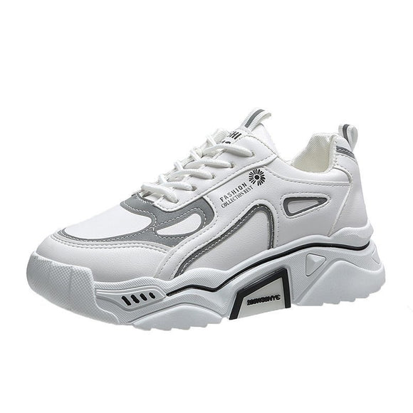 Tenis Blancos Casuales para Correr - Estilo Trendy para Estudiantes
