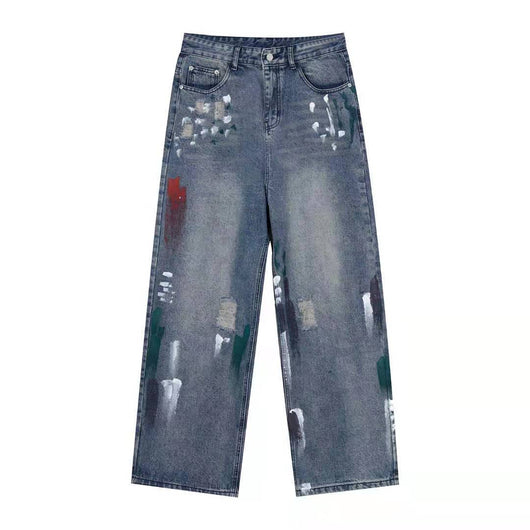 Pantalones Rectos de Algodón Lavado y Cepillado - Image 8