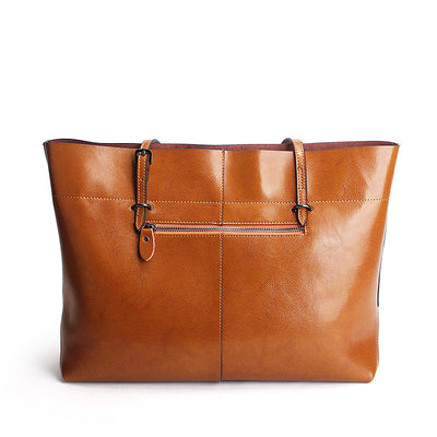 Bolso de Cuero Encerado con Bandolera - Diseño Portátil y Elegante - Image 3