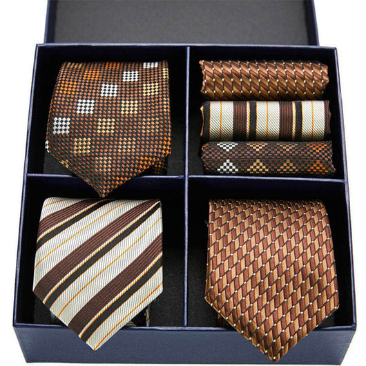 Conjunto Ejecutivo: Corbata a Rayas y Pañuelo de Bolsillo - Image 16