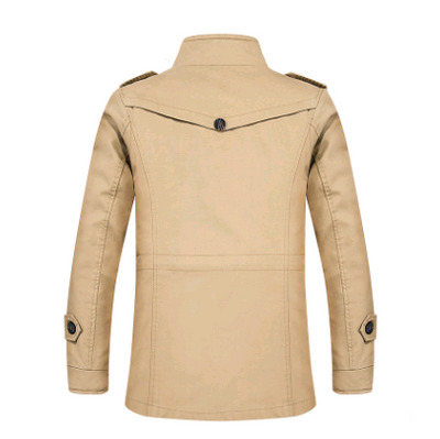 Chaqueta Casual de Algodón Lavado para Hombre - Abrigo Ejecutivo Otoño Talla Grande - Image 2