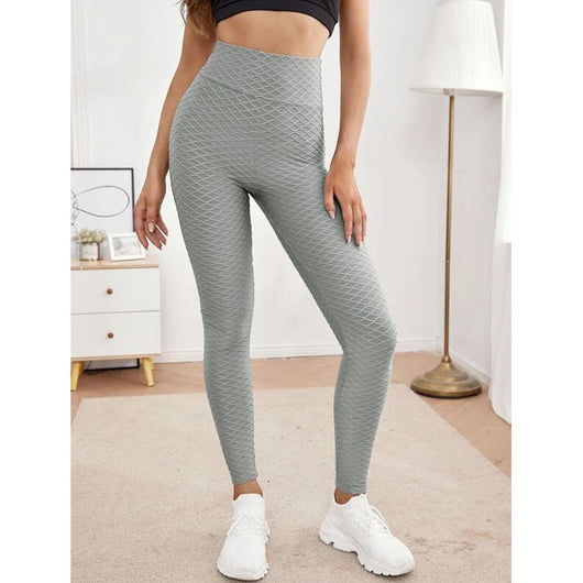 Pantalones Yoga Cintura Alta Ajustados con Tecnología Jacquard - Image 4