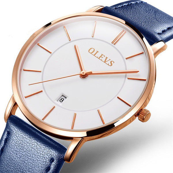 Reloj de Cuarzo Japonés Ultrafino Resistente al Agua para Hombre