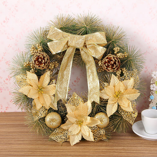 Corona Navideña de Pino 40cm - Decoración Premium para Mayoristas
