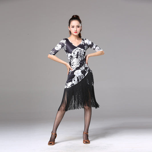 Falda de Danza Ice Silk con Flecos - Traje de Entrenamiento y Presentación
