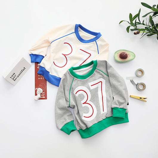 Suéter Infantil Otoño con Cuello Redondo y Diseño de Letras - Unisex Coreano - Image 4
