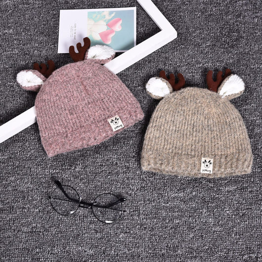 Gorro Infantil de Lana Gruesa con Orejas de Venado - Abrigo Perfecto para Otoño e Invierno - Image 2