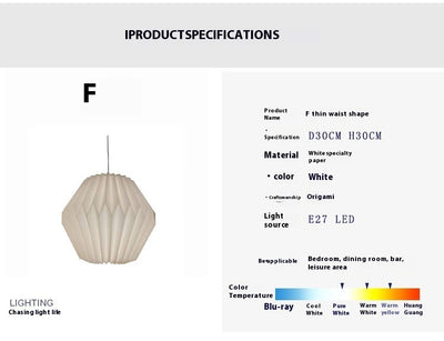 Lámpara Colgante Origami Plegable de Diseño Minimalista - Image 7