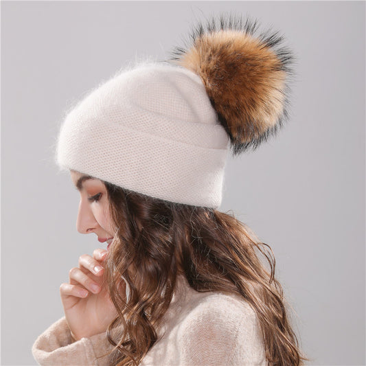 Boina de Conejo Angora para Niña - Gorro Otoñal Elegante - Image 2