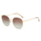 Lovely metal frame polarized color film Sunglasses Tan