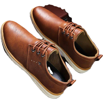 Zapatos Casuales de Cuero Negro Impermeables para Hombre - Image 3