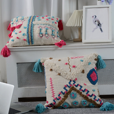 Almohada de Algodón Marroquí con Textura Acolchada - Image 5