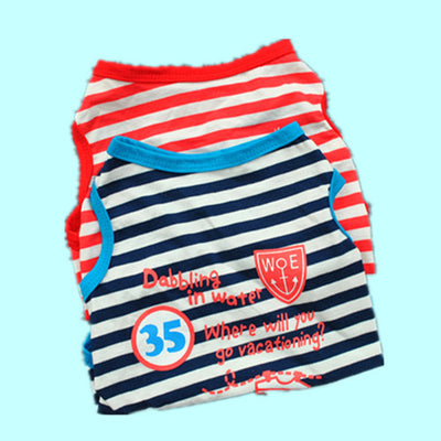 Playera de Algodón a Rayas Transpirable para Perros - Image 7