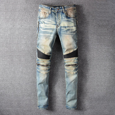 Jeans Slim Fit con Costuras en las Rodillas