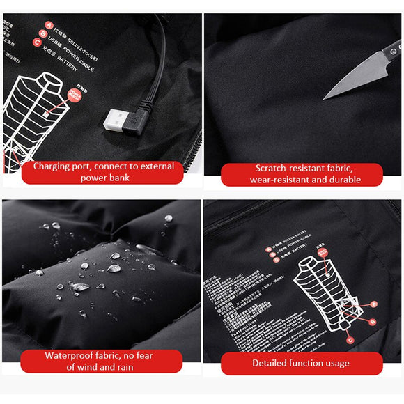 Chaqueta Calefactable de Grafeno para Invierno