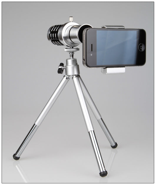 Lente Telefoto 12X para Móvil con Trípode Portátil Universal - Image 2