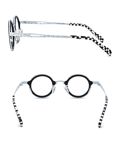 Armazón de Gafas Redondo en Titanio Ensamblado - Image 22
