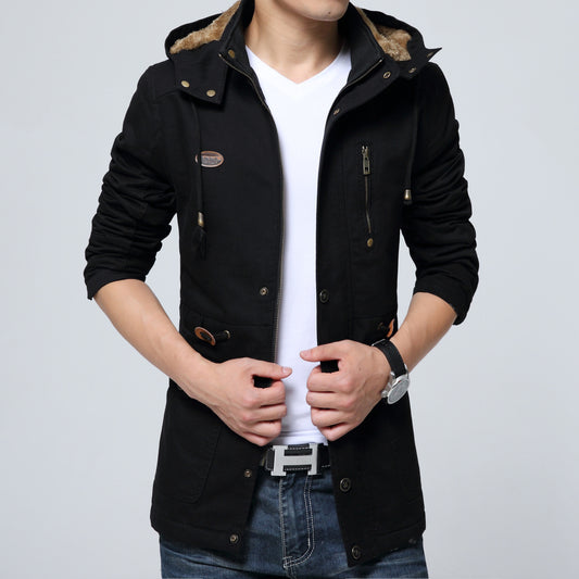 Abrigo Impermeable para Hombre Otoño Invierno con Forro Térmico