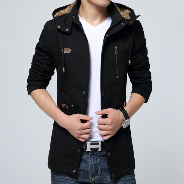 Abrigo Impermeable para Hombre Otoño Invierno con Forro Térmico