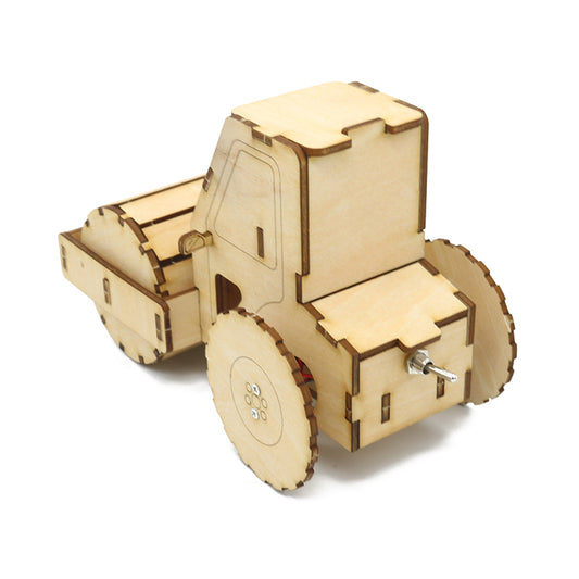 Kit de Construcción Rodillo Compactador STEAM - Juguete Educativo de Ingeniería en Madera - Image 2