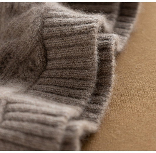 Capa Pullover de Cuello Redondo en Cachemira con Patrón Tridimensional Retorcido - Image 17
