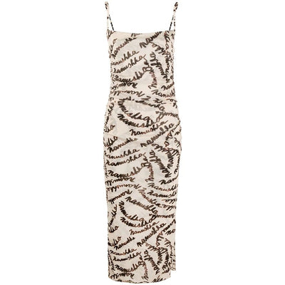 Vestido Halter Estampado Ajustado Largo Medio - Image 22