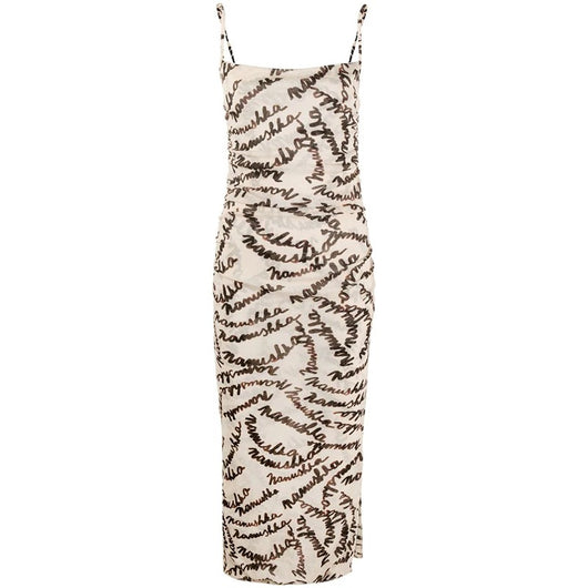 Vestido Halter Estampado Ajustado Largo Medio - Image 22