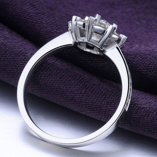 Anillo de Compromiso y Matrimonio en Oro 18K con Diamante y Circonita - Image 3