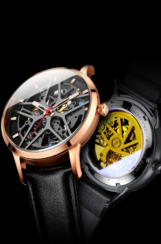 Reloj Mecánico Automático Impermeable con Esfera Hueca para Hombre - Image 8