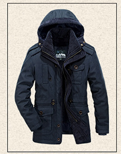 Chaqueta de Invierno para Hombre en Lana Gruesa - Reversible con Capucha Desmontable - Image 10