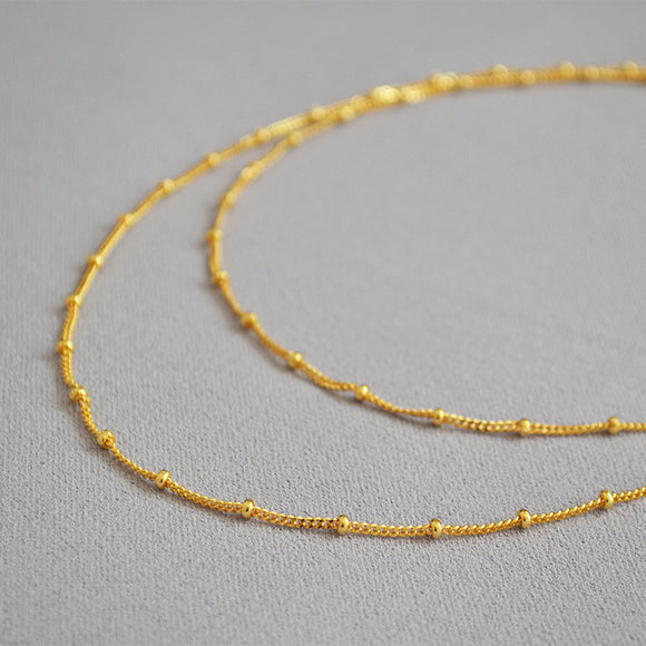 Collar Cadena Doble Arvejas Temperamento